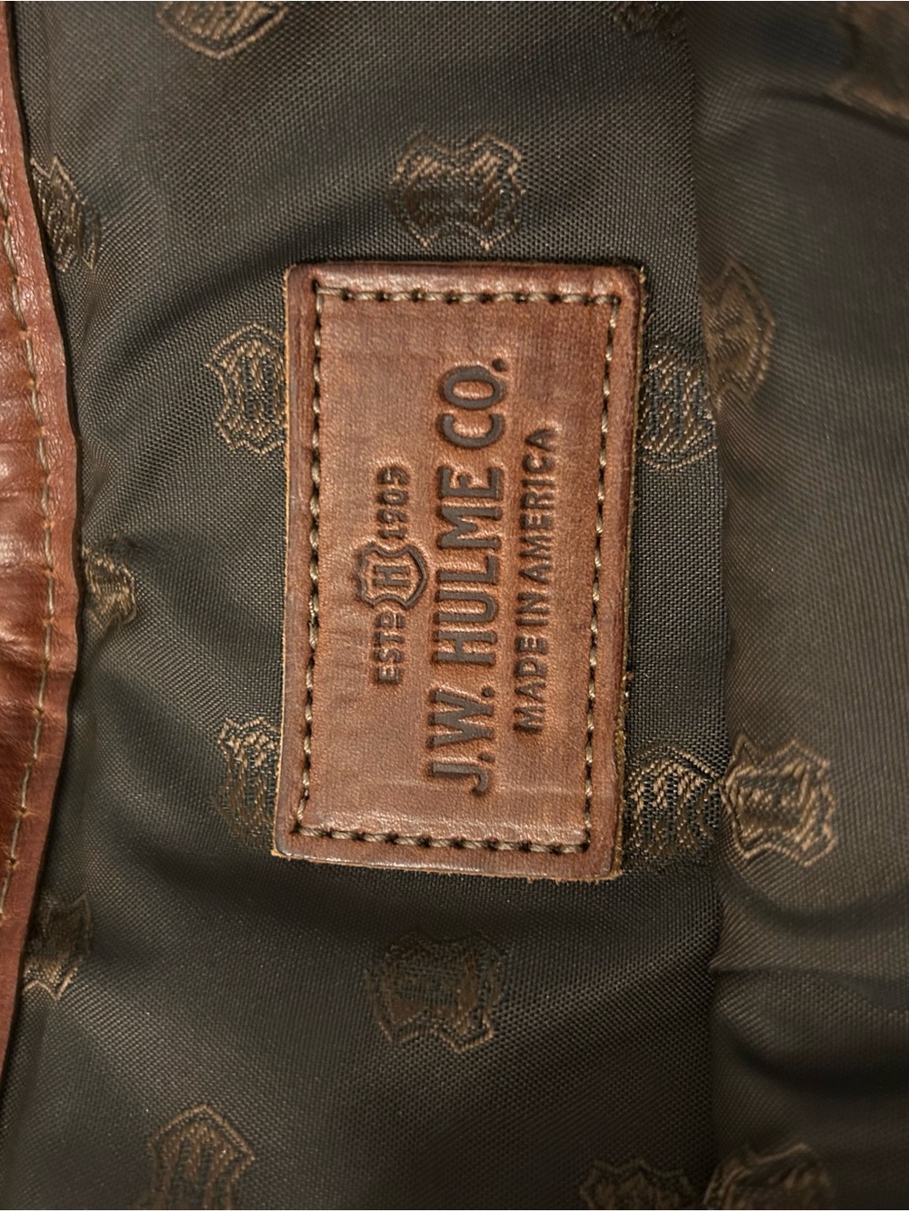 JW Hulme Continental Backpack Made In USA Genuine Brown Leather. Like New - Picture 10 of 13
